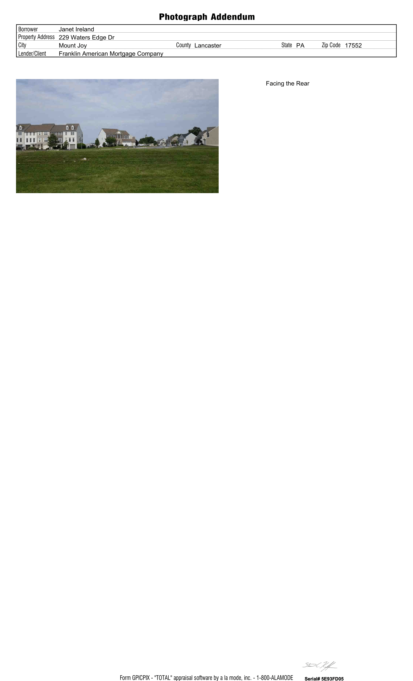 Copy of Appraisal for 229 Waters Edge