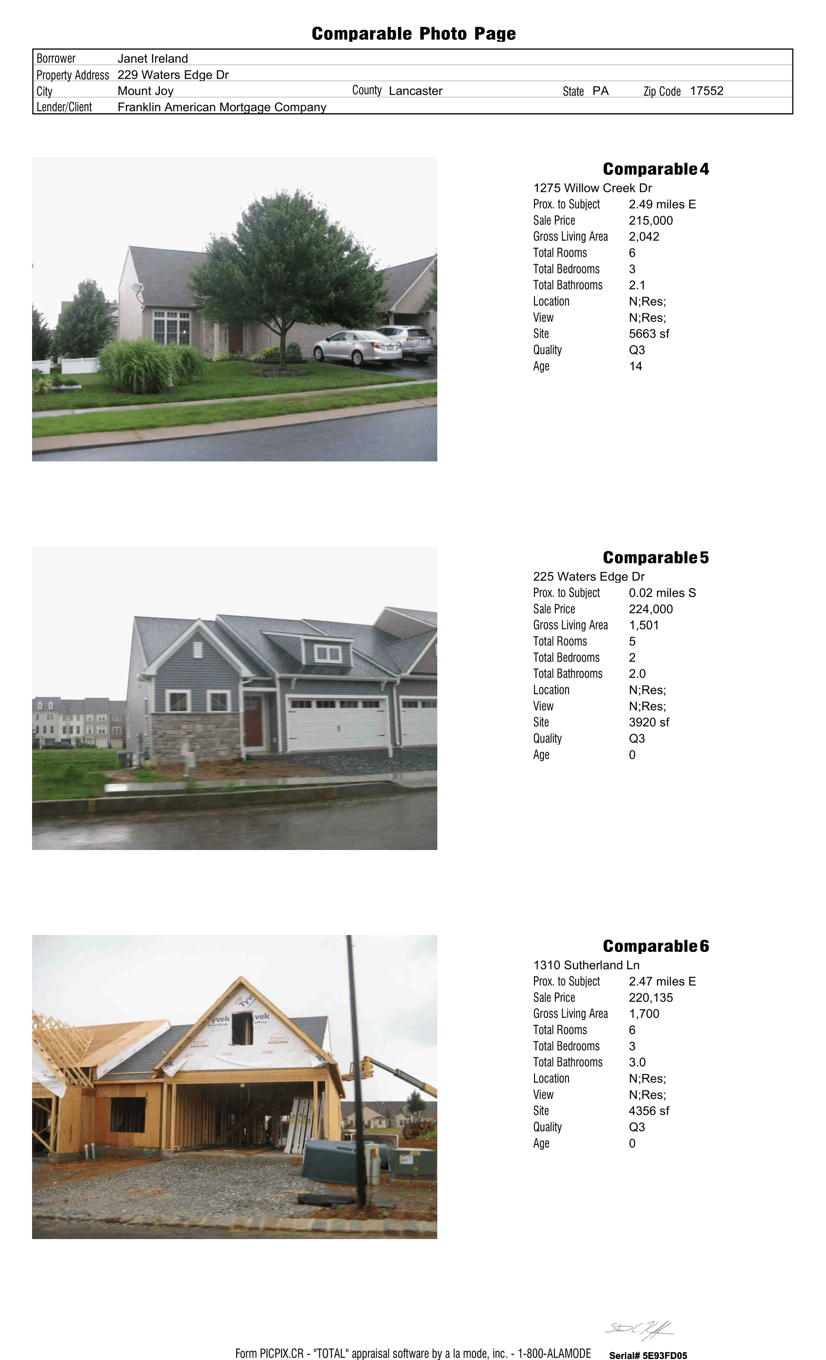 Copy of Appraisal for 229 Waters Edge