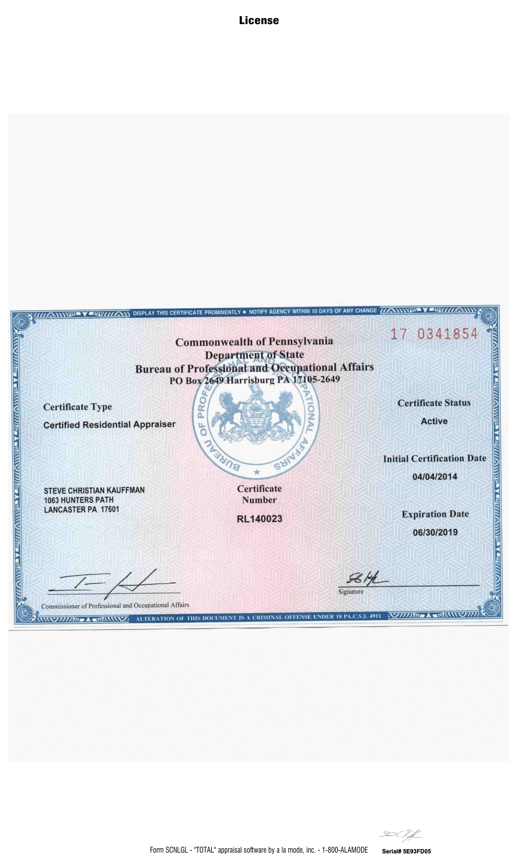 Copy of Appraisal for 229 Waters Edge