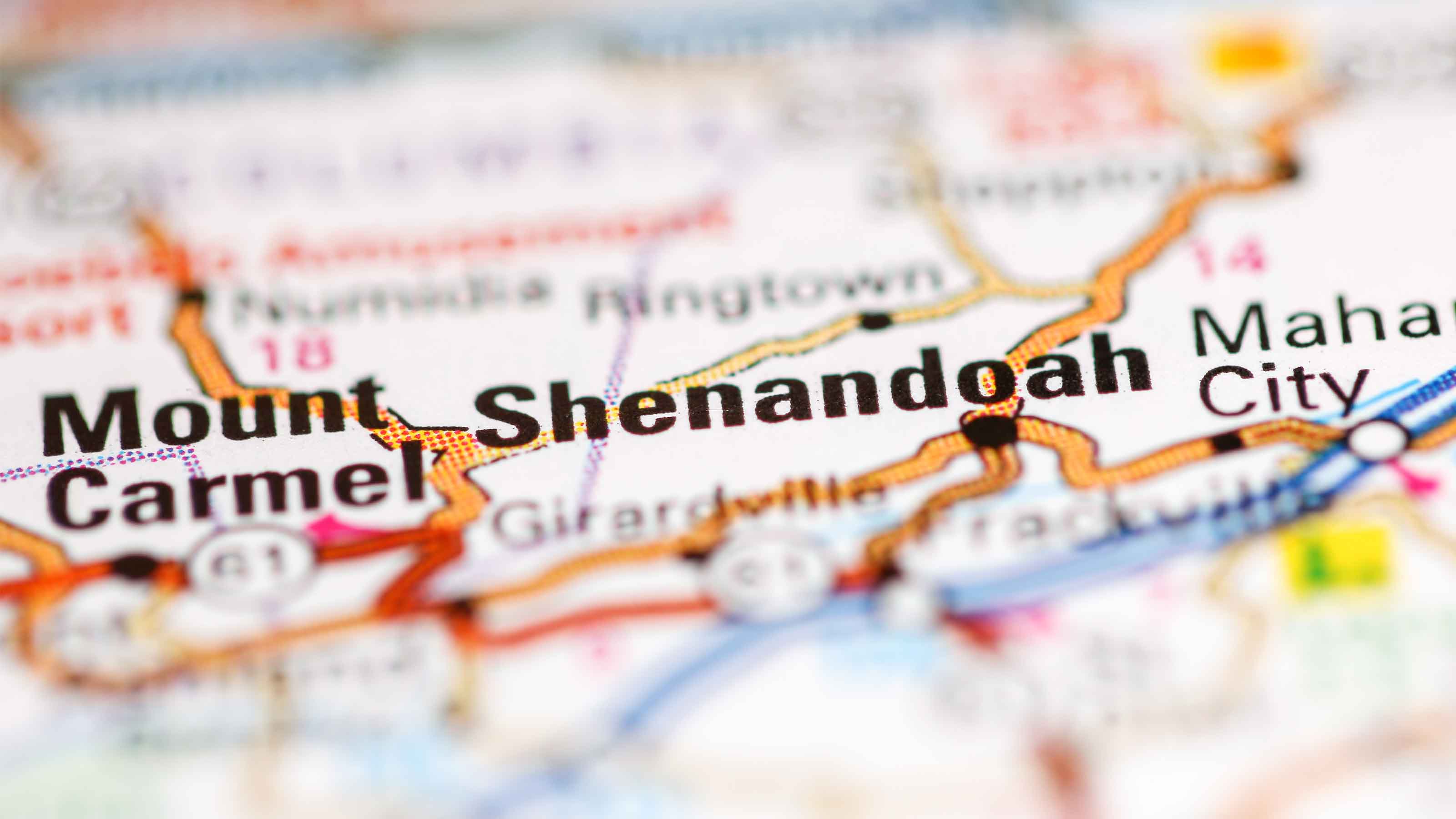 map of shenandoah  